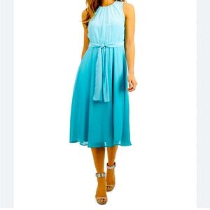 Calvin Klein Obré belted midi dress, size 12